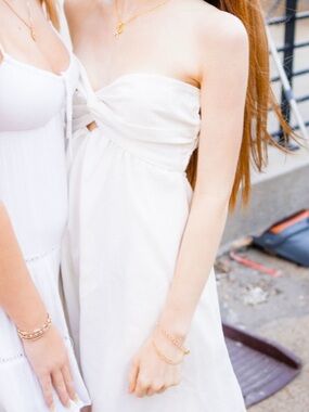 White Strapless Summer Dress - Simple Chic